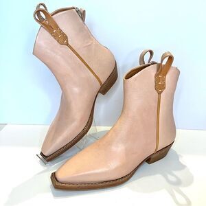 We The Free Wesley Pink Leather Western Cowboy Boots New in Box